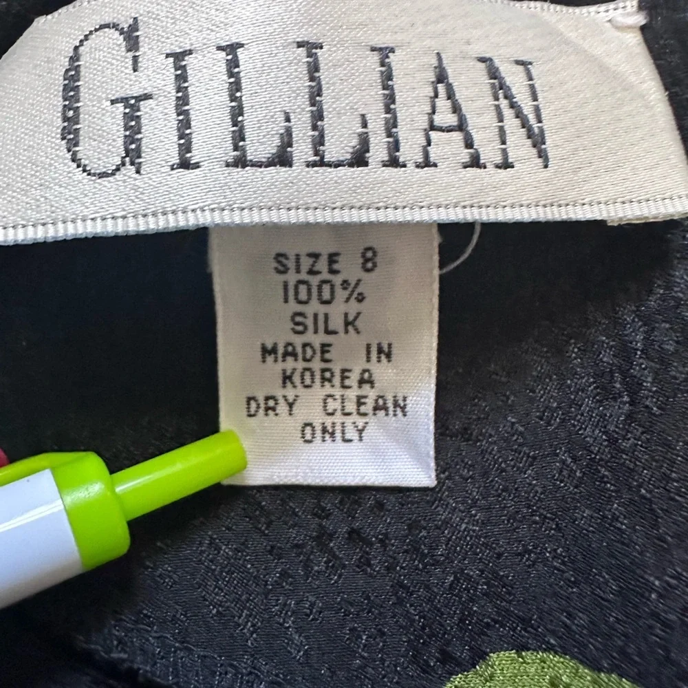 Gillian 100% Silk Vintage 80’s polka dot Ruffle midi Dolman sleeve dress size8 - Picture 3 of 13